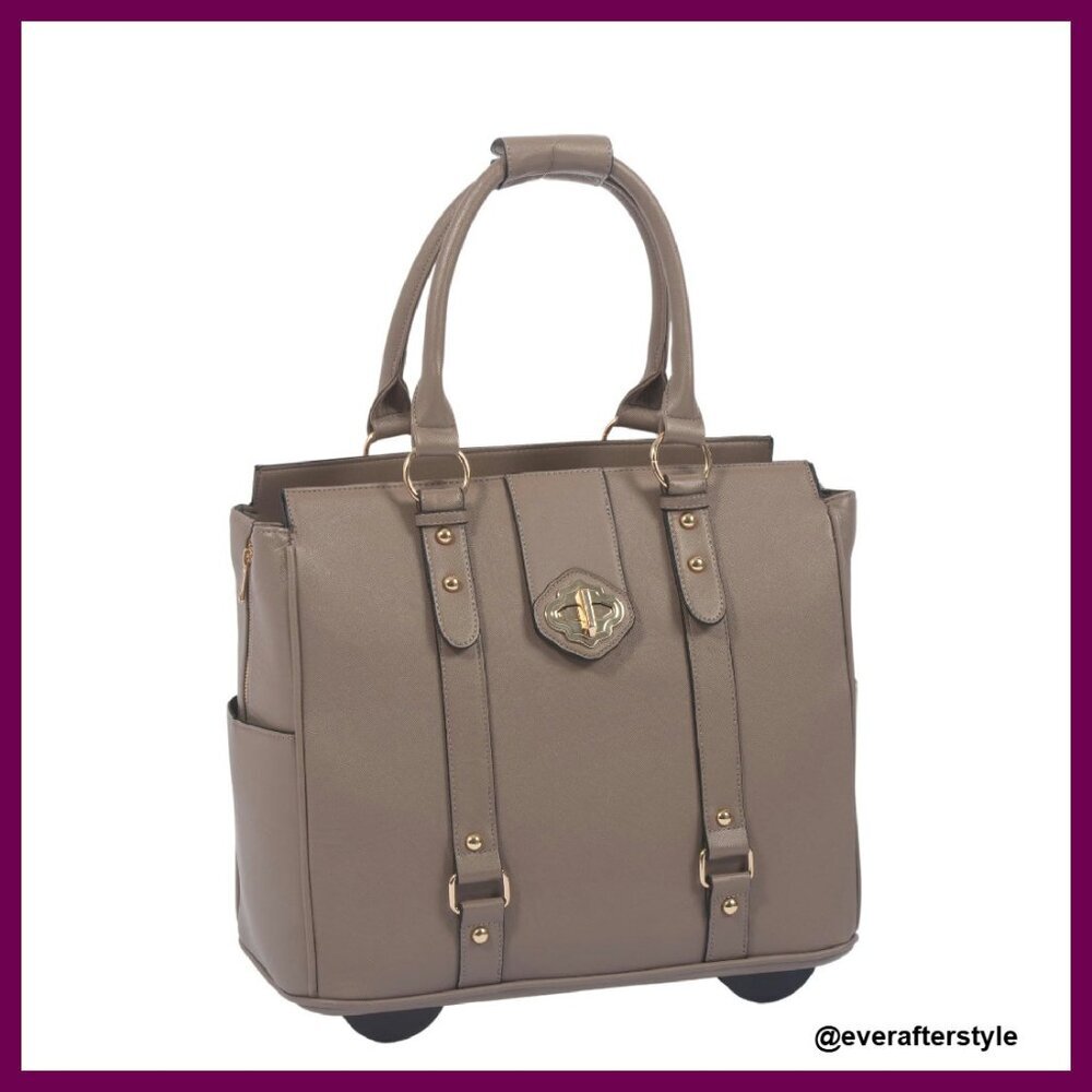 Rolling Laptop Bag Wheeled Briefcase Professional Travel Computer Case Chic